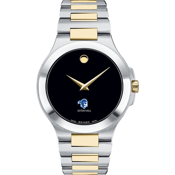Seton Hall Men&#39;s Movado Collection Two-Tone Watch with Black Dial Shot #2