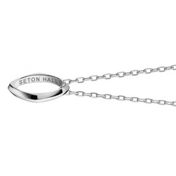 Seton Hall Monica Rich Kosann Poesy Ring Necklace in Silver Shot #3