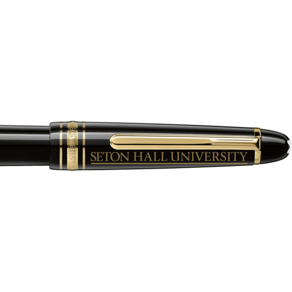 Seton Hall Montblanc Meisterstück Classique Fountain Pen in Gold Shot #2