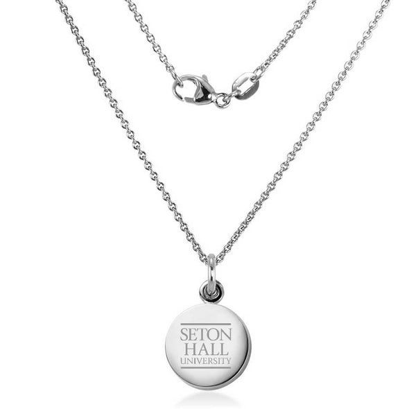 Seton Hall Necklace with Charm in Sterling Silver Shot #1