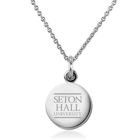 Seton Hall Necklace with Charm in Sterling Silver Shot #2