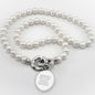 Seton Hall Pearl Necklace with Sterling Silver Charm Shot #1