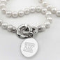 Seton Hall Pearl Necklace with Sterling Silver Charm Shot #2