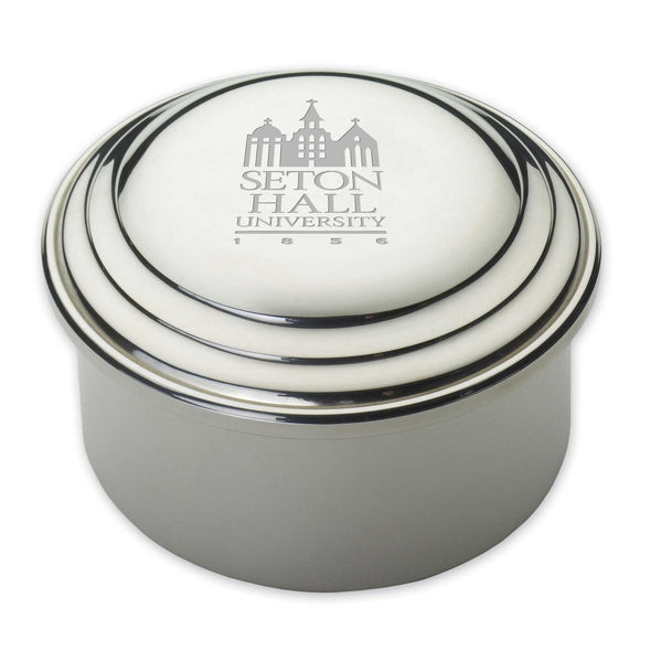Seton Hall Pewter Keepsake Box Shot #1