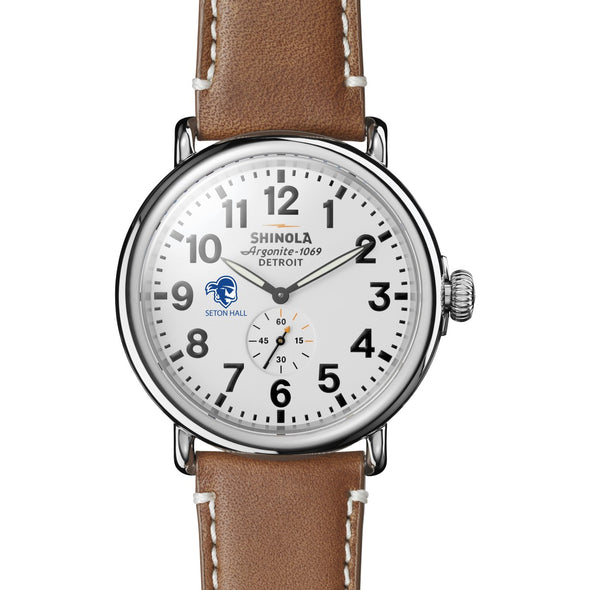 Seton Hall Shinola Watch, The Runwell 47 mm White Dial Shot #2