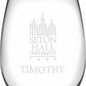 Seton Hall Stemless Wine Glasses Made in the USA - Set of 2 Shot #3
