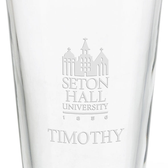 Seton Hall University 16 oz Pint Glass- Set of 2 Shot #3