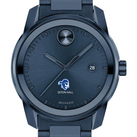 Seton Hall University Men's Movado BOLD Blue Ion with Date Window Shot #1