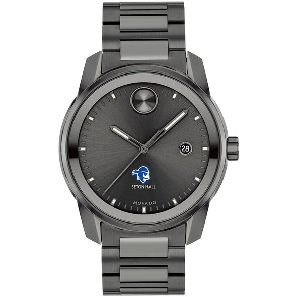 Seton Hall University Men's Movado BOLD Gunmetal Grey with Date Window Shot #2
