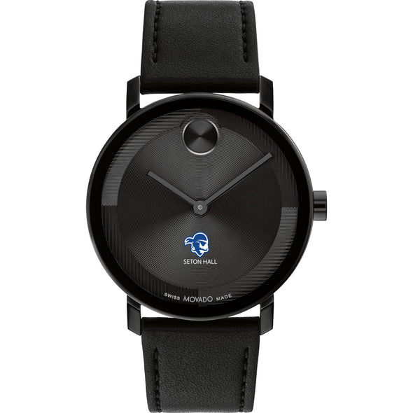 Seton Hall University Men's Movado BOLD with Black Leather Strap Shot #2