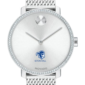 Seton Hall Women's Movado Bold with Crystal Bezel & Mesh Bracelet Shot #1