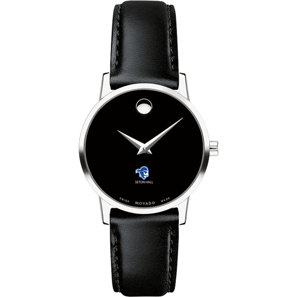 Seton Hall Women&#39;s Movado Museum with Leather Strap Shot #2