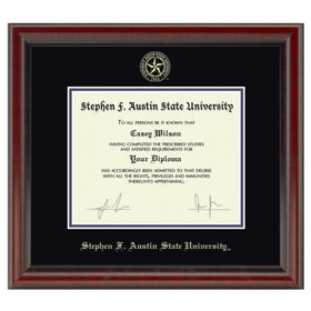 SFASU Diploma Frame, the Fidelitas Shot #1