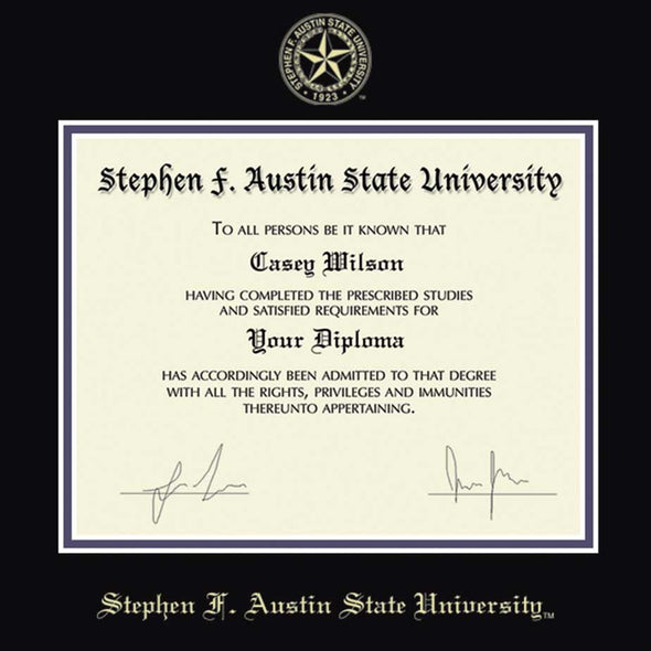 SFASU Diploma Frame, the Fidelitas Shot #2