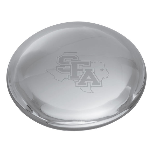 SFASU Glass Dome Paperweight by Simon Pearce Shot #2