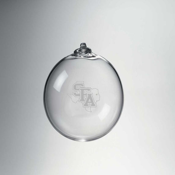 SFASU Glass Ornament by Simon Pearce Shot #1