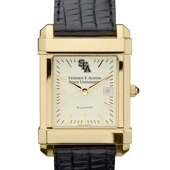 SFASU Men&#39;s Gold Quad with Leather Strap Shot #1