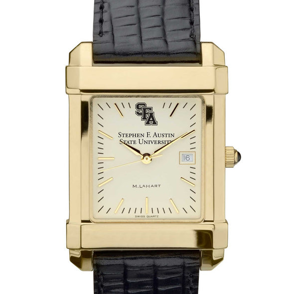 SFASU Men's Gold Quad with Leather Strap Shot #1