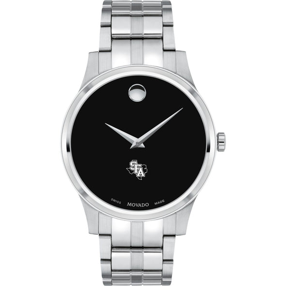 SFASU Men's Movado Collection Stainless Steel Watch with Black Dial Shot #2