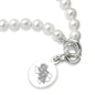 SFASU Pearl Bracelet with Sterling Silver Charm Shot #2