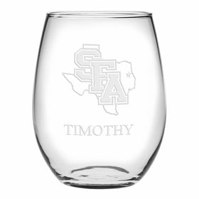 SFASU Stemless Wine Glasses Made in the USA - Set of 2 Shot #1
