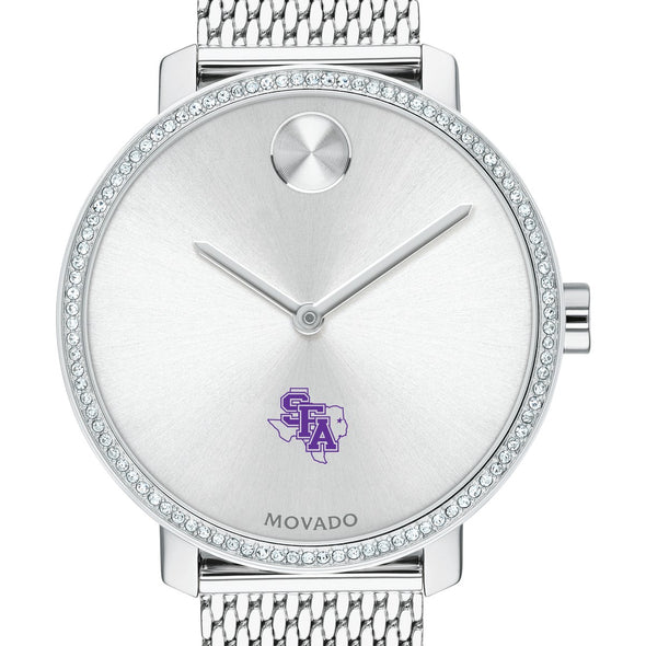 SFASU Women's Movado Bold with Crystal Bezel & Mesh Bracelet Shot #1