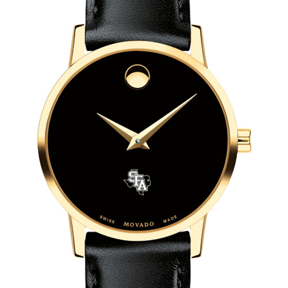 SFASU Women's Movado Gold Museum Classic Leather Shot #1