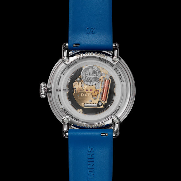 Shinola 40mm Detrola with Blue Dial Back