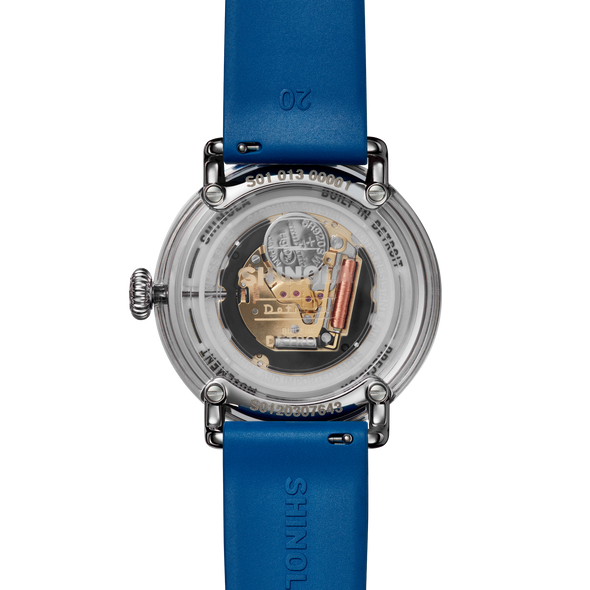 Shinola 40mm Detrola with Blue Dial Back