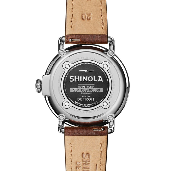 Shinola 41mm Runwell with Blue Dial Caseback