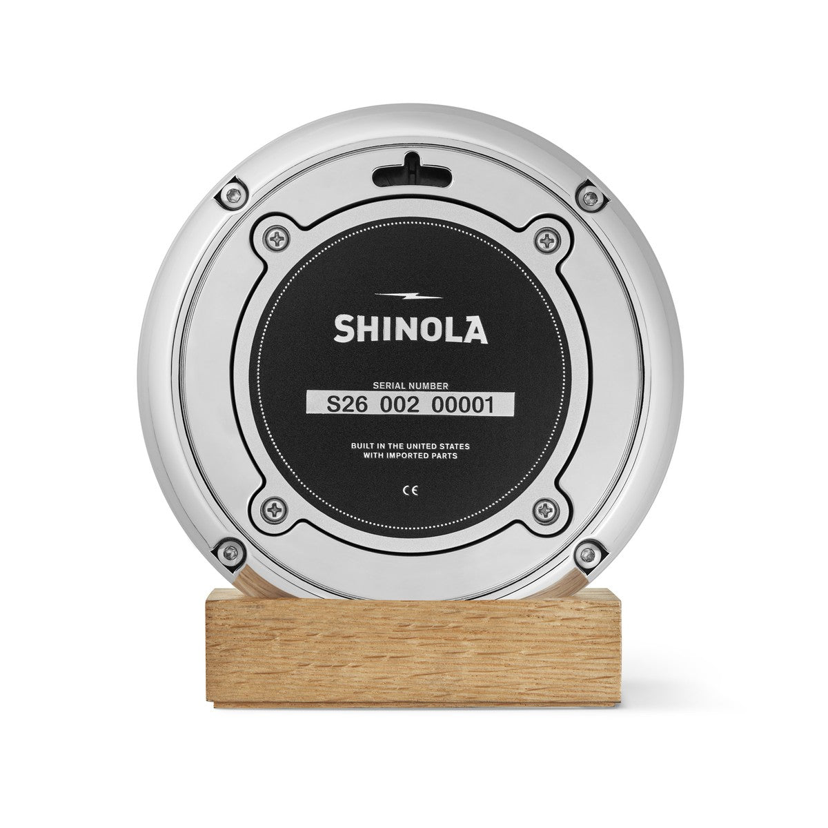 University of Notre Dame Shinola Runwell Desk Clock with Black