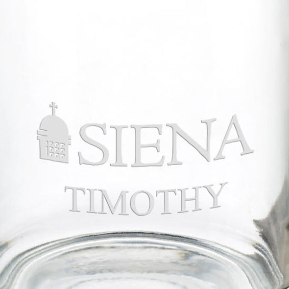 Siena College 13 oz Glass Coffee Mug Shot #3