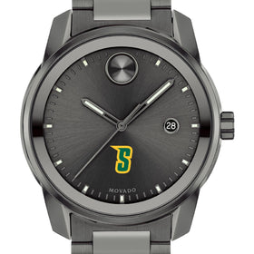 Siena College Men's Movado BOLD Gunmetal Grey with Date Window Shot #1