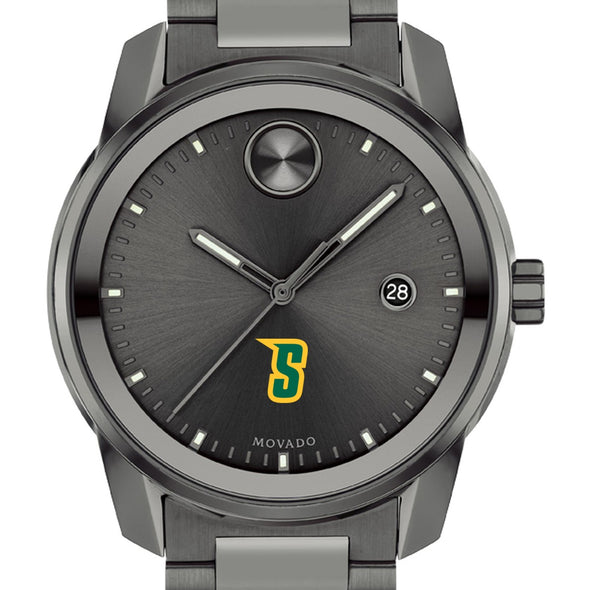 Siena College Men's Movado BOLD Gunmetal Grey with Date Window Shot #1
