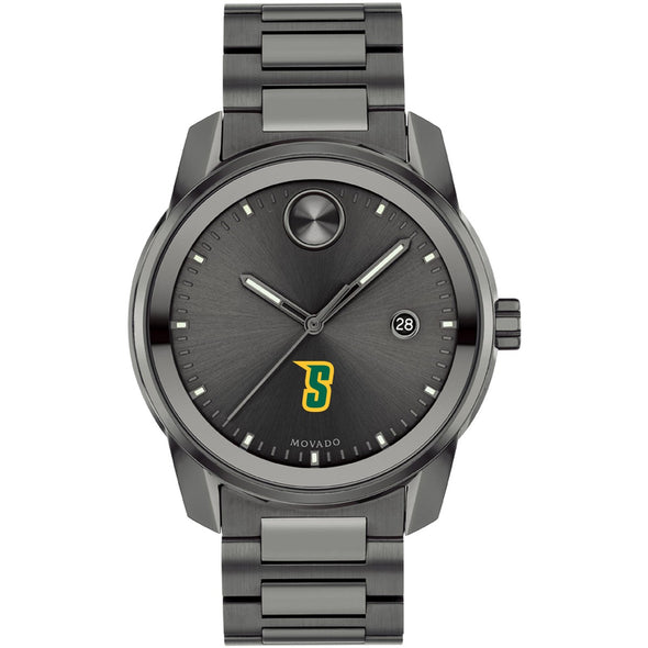 Siena College Men's Movado BOLD Gunmetal Grey with Date Window Shot #2