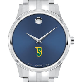Siena Men's Movado Collection Stainless Steel Watch with Blue Dial Shot #1