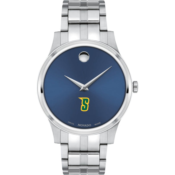 Siena Men's Movado Collection Stainless Steel Watch with Blue Dial Shot #2