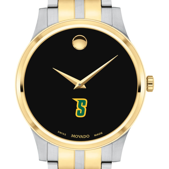 Siena Men's Movado Collection Two-Tone Watch with Black Dial Shot #1