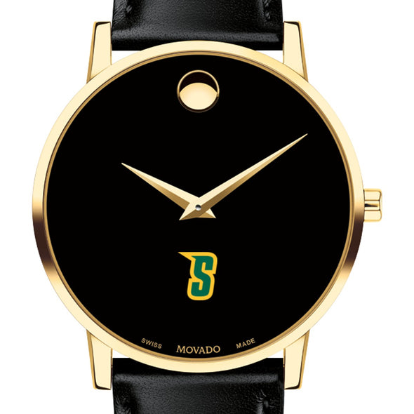Siena Men's Movado Gold Museum Classic Leather Shot #1