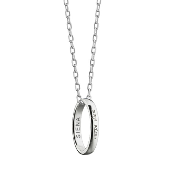 Siena Monica Rich Kosann "Carpe Diem" Poesy Ring Necklace in Silver Shot #1