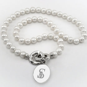 Siena Pearl Necklace with Sterling Silver Charm Shot #1