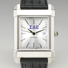 Sigma Alpha Epsilon Men's Collegiate Watch with Leather Strap Shot #1