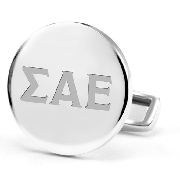 Sigma Alpha Epsilon Sterling Silver Cufflinks Shot #2