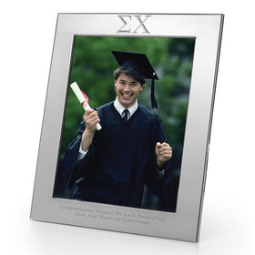 Sigma Chi Polished Pewter 8x10 Picture Frame Shot #1