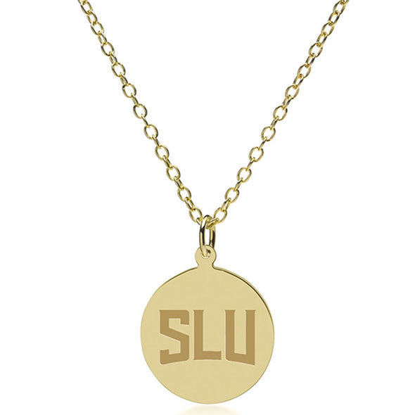 SLU 18K Gold Pendant & Chain Shot #2