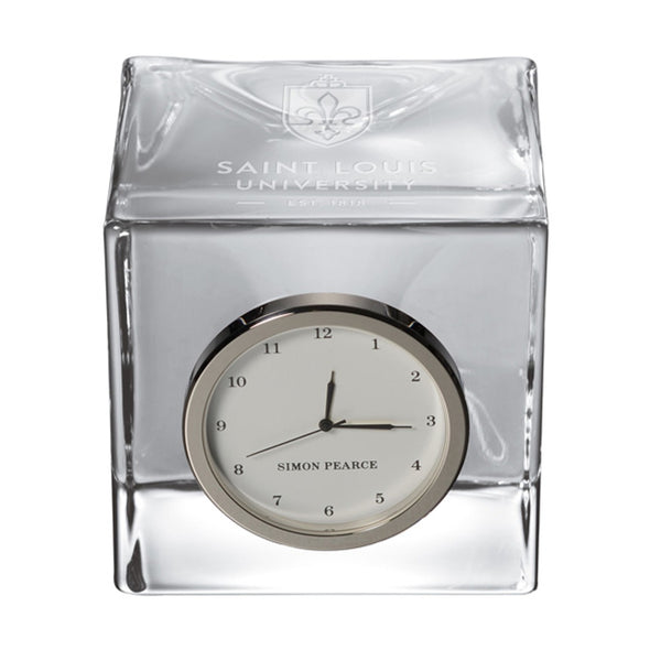 SLU Glass Desk Clock by Simon Pearce Shot #1