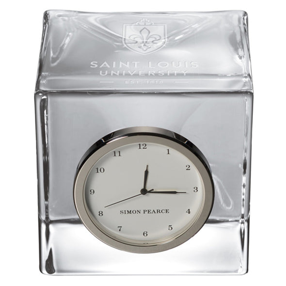 SLU Glass Desk Clock by Simon Pearce Shot #2