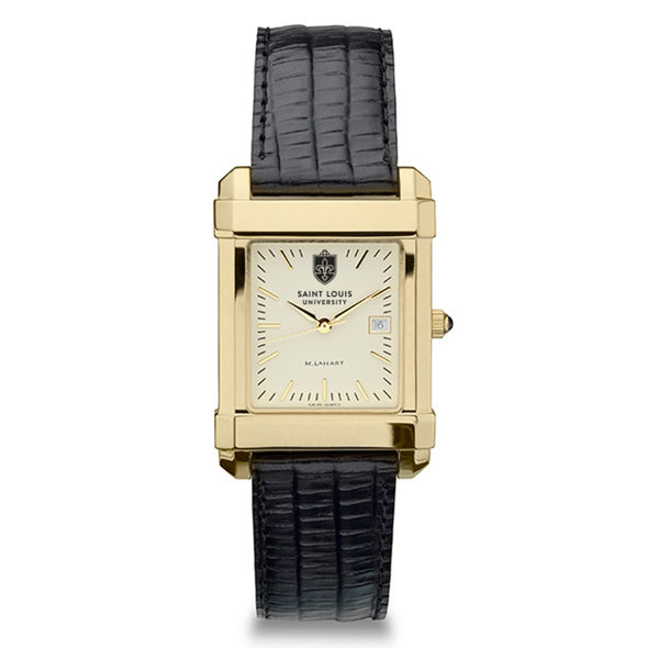 SLU Men's Gold Quad with Leather Strap Shot #2