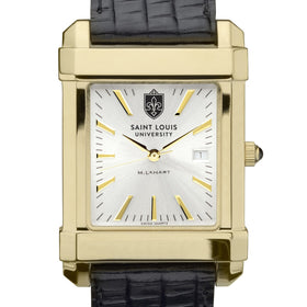 SLU Men's Gold Watch with 2-Tone Dial & Leather Strap at M.LaHart & Co. Shot #1