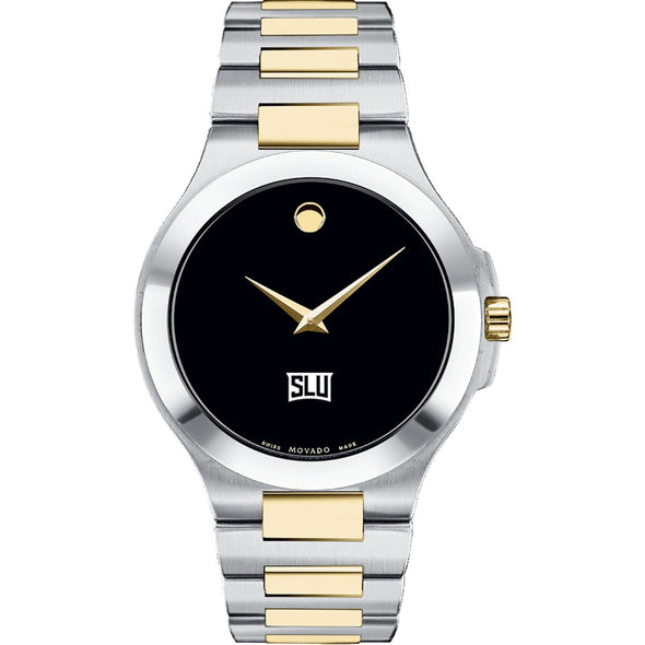 SLU Men&#39;s Movado Collection Two-Tone Watch with Black Dial Shot #2